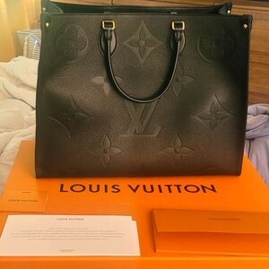 LV Black On the Go Handbag